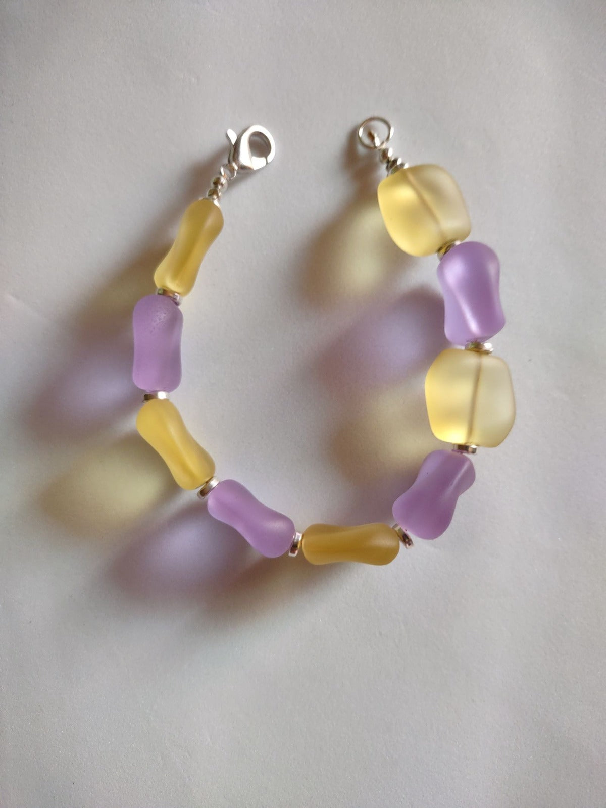 Sea Beach Glass Bracelets, Sorority Jewelry, Summer Jewelry, Glass Bracelet