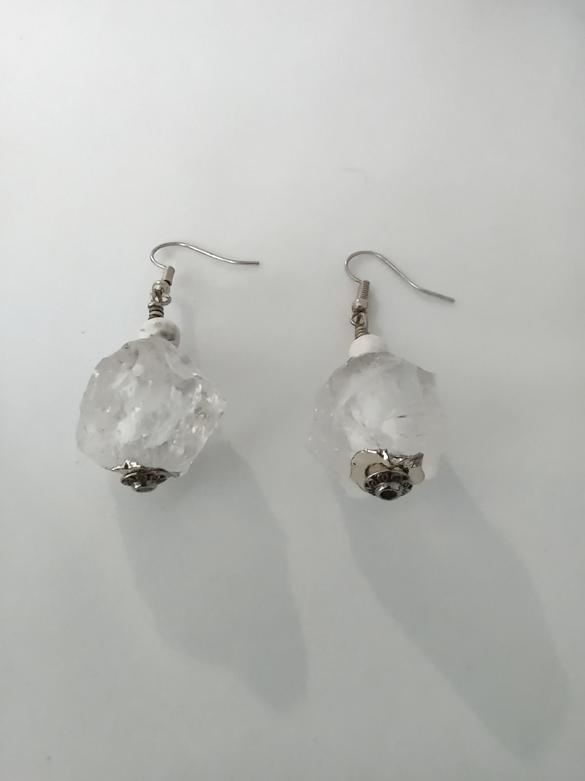 Just Quartz, Quartz Boulder Earrings, Quartz Earrings, Chunky Quartz Earrings