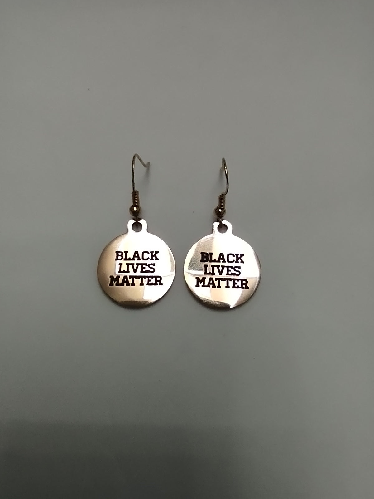 Wear Your Truth!, BLM pendant earrings, Rose gold BLM earrings, Stainless steel jewelry